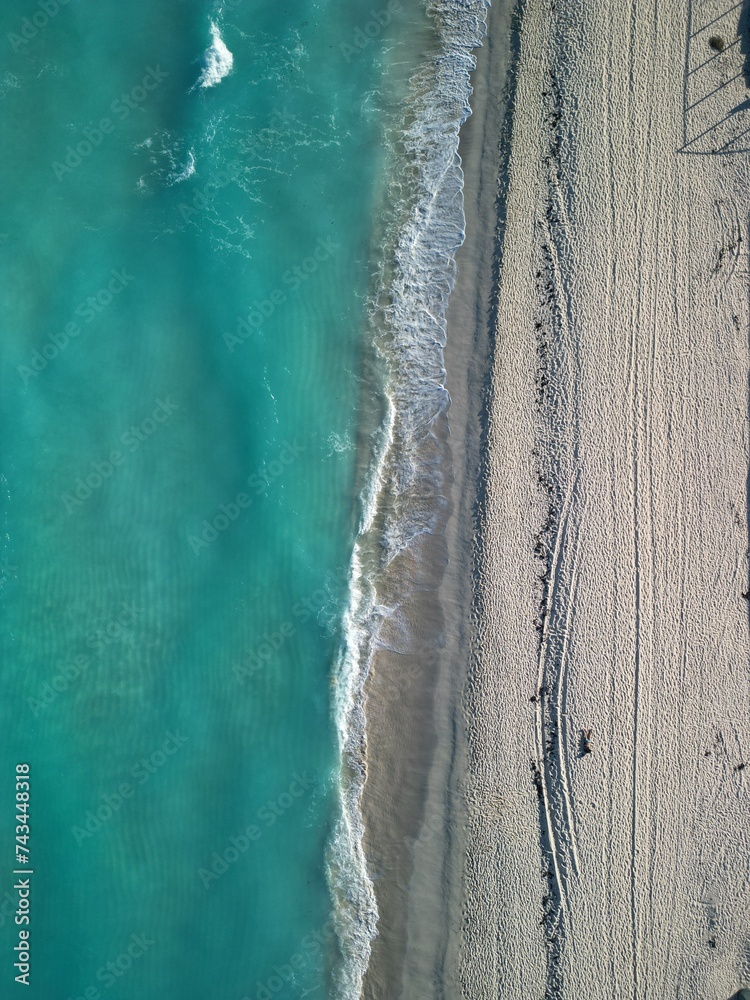 aerial view of beach playa delfines cancun