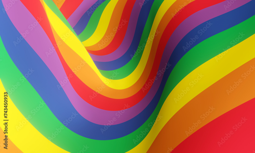 Abstract wavy rainbow color background. LGBTQ background. Abstract wavy rainbow color background. LGBTQ background.