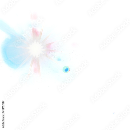 Small lens flare with realistic isolated on transparent png.