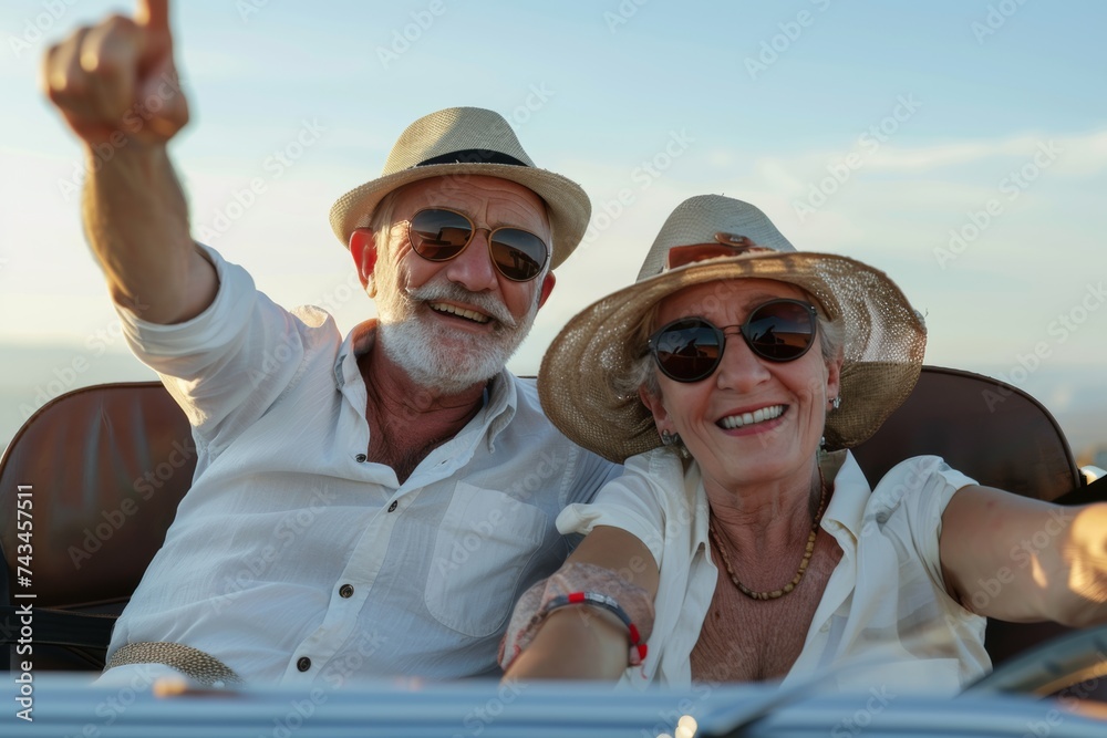 Adventurous senior couple on holiday