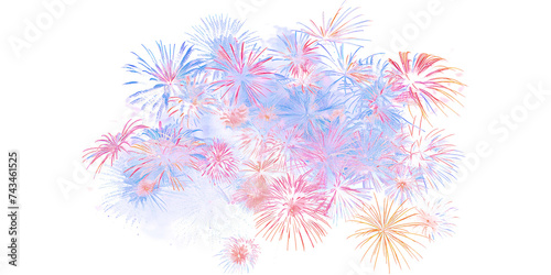 Glowing golden firework sparks isolated on transparent png. © Feecat