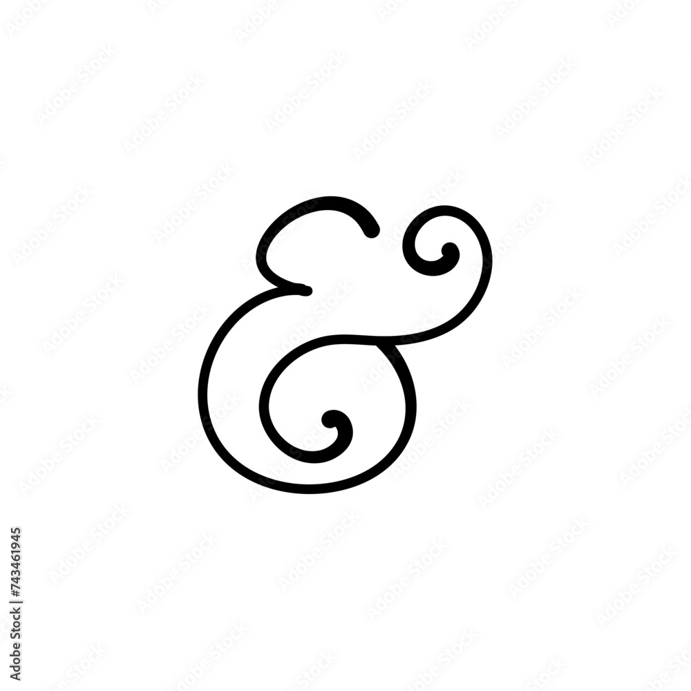 Decoration ampersand for letter and invitation Decoration ampersand for letter and invitation