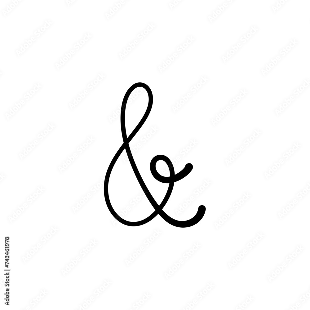 Decoration ampersand for letter and invitation Decoration ampersand for letter and invitation