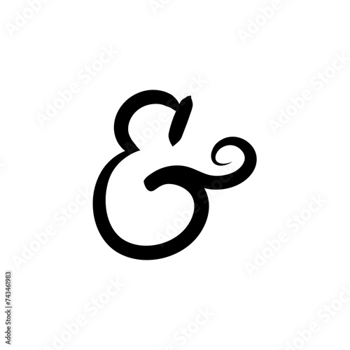 Decoration ampersand for letter and invitation