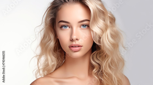  young beautiful blonde with long hair