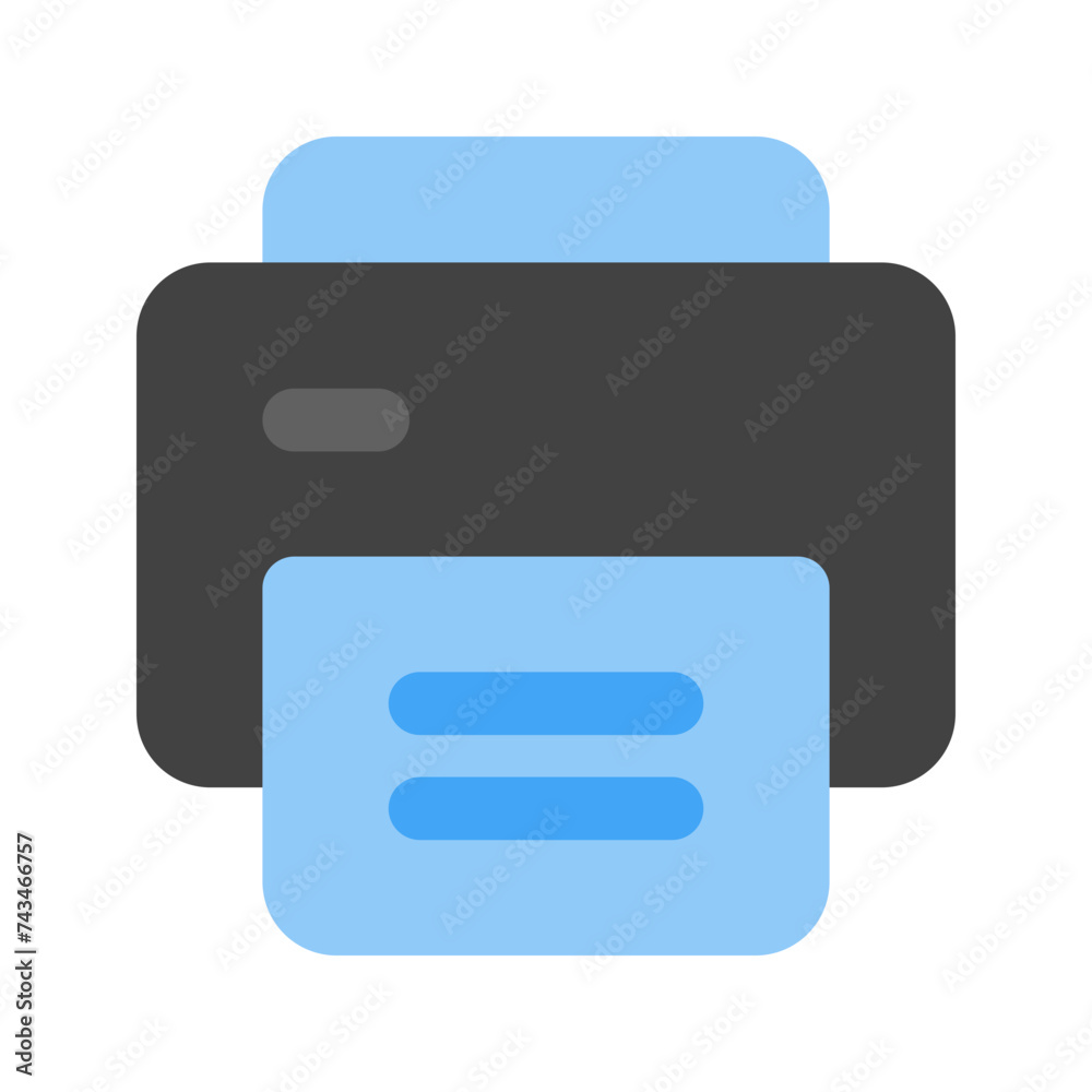 printer flat icon printer flat icon