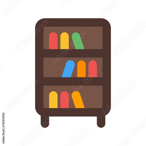 bookcase flat icon