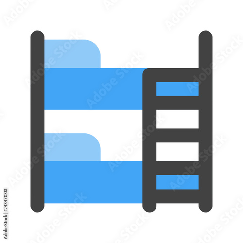 bunk bed flat icon