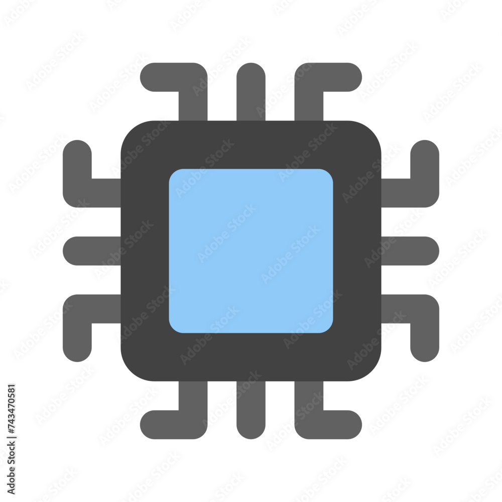 chip flat icon chip flat icon