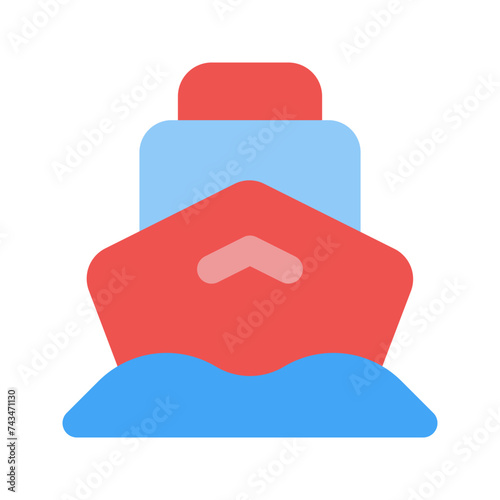 ferry boat flat icon