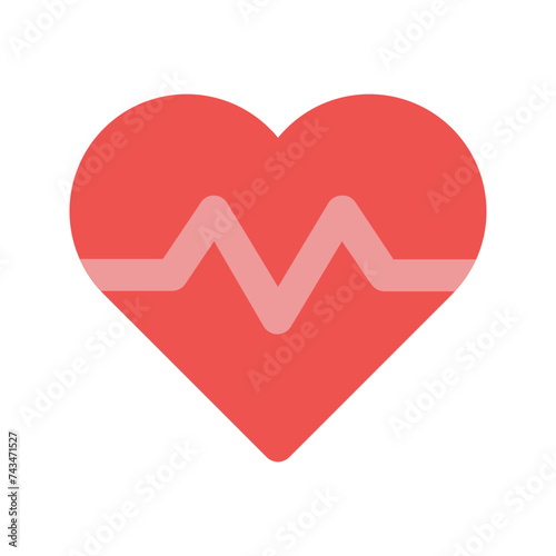 heart rate flat icon