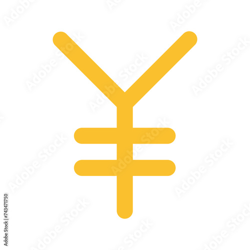 japanese yen flat icon