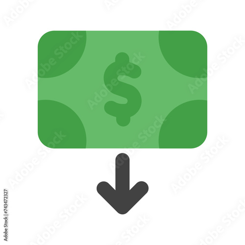 money withdrawal flat icon