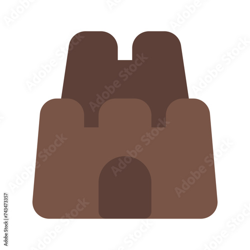 sand castle flat icon