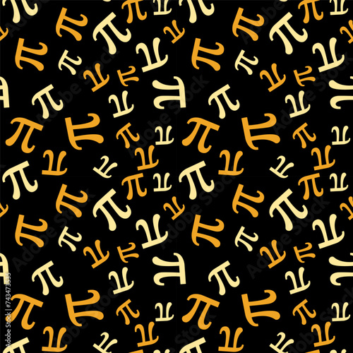 Happy Pi Day Math modern background. Vector Mathematics concept seamless pattern