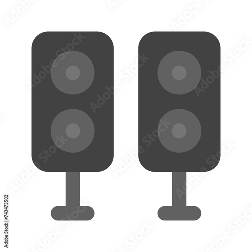 speakers flat icon