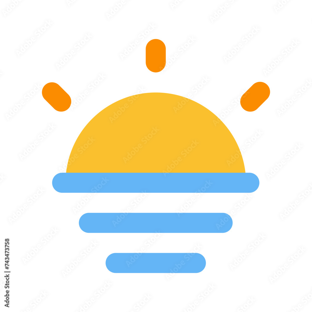 sunset flat icon sunset flat icon