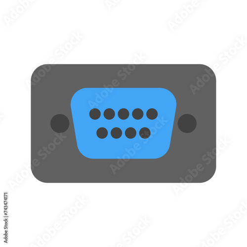 vga port flat icon