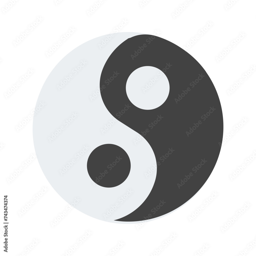 yin yang flat icon yin yang flat icon