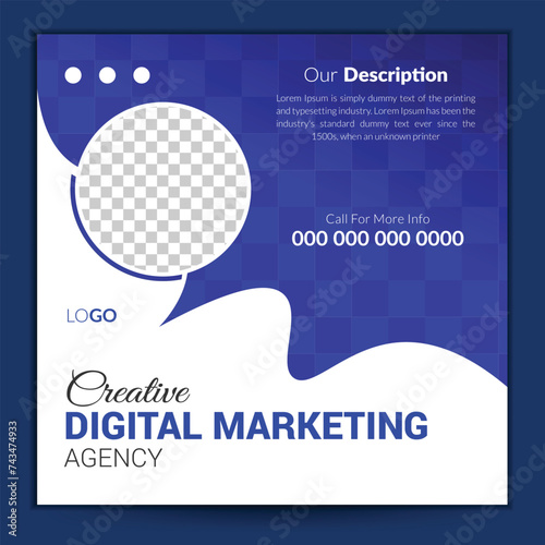 Modern Social Media Post Design , Instagram Post Design Concept and vector design layout