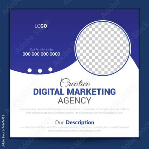 Modern Social Media Post Design , Instagram Post Design Concept and vector design layout