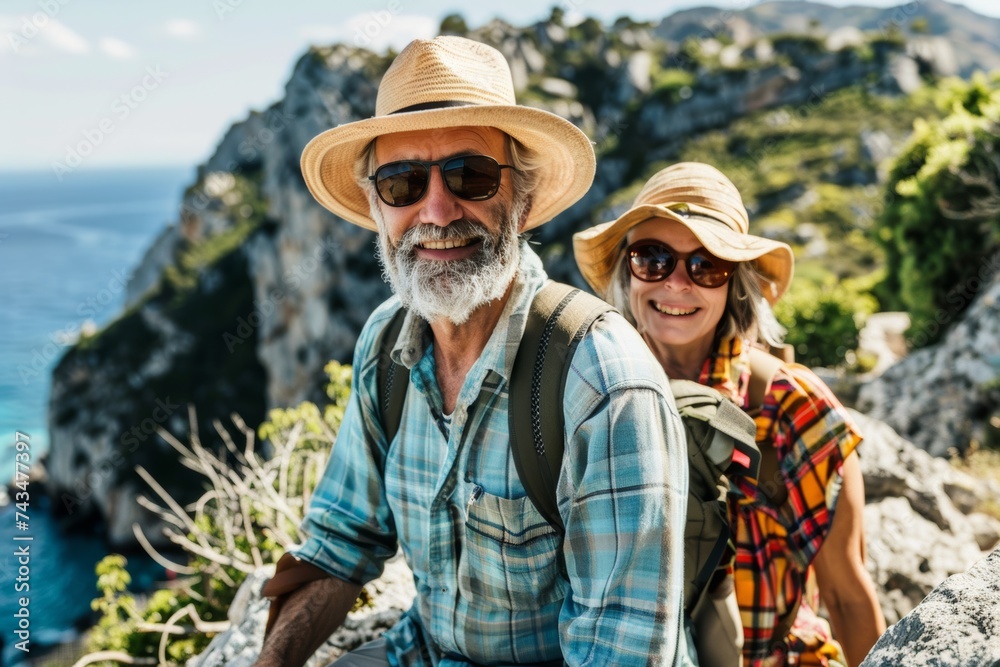 Senior travelers savoring precious moments abroad