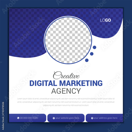 Modern Social Media Post Design , Instagram Post Design Concept and vector design layout