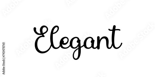 Beautiful Calligraphy of the Word Elegant