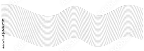 Abstract wavy background. Thin line wavy abstract vector background. Curve wave seamless pattern. Line art striped graphic template design