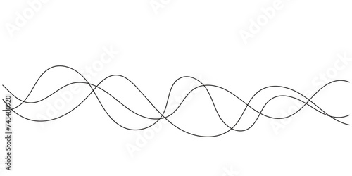 Wavy line pattern, mesh, seamless vector with white background. photo