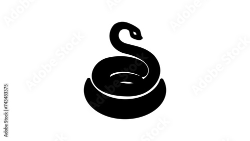 snake tattoo, black isolates silhouette