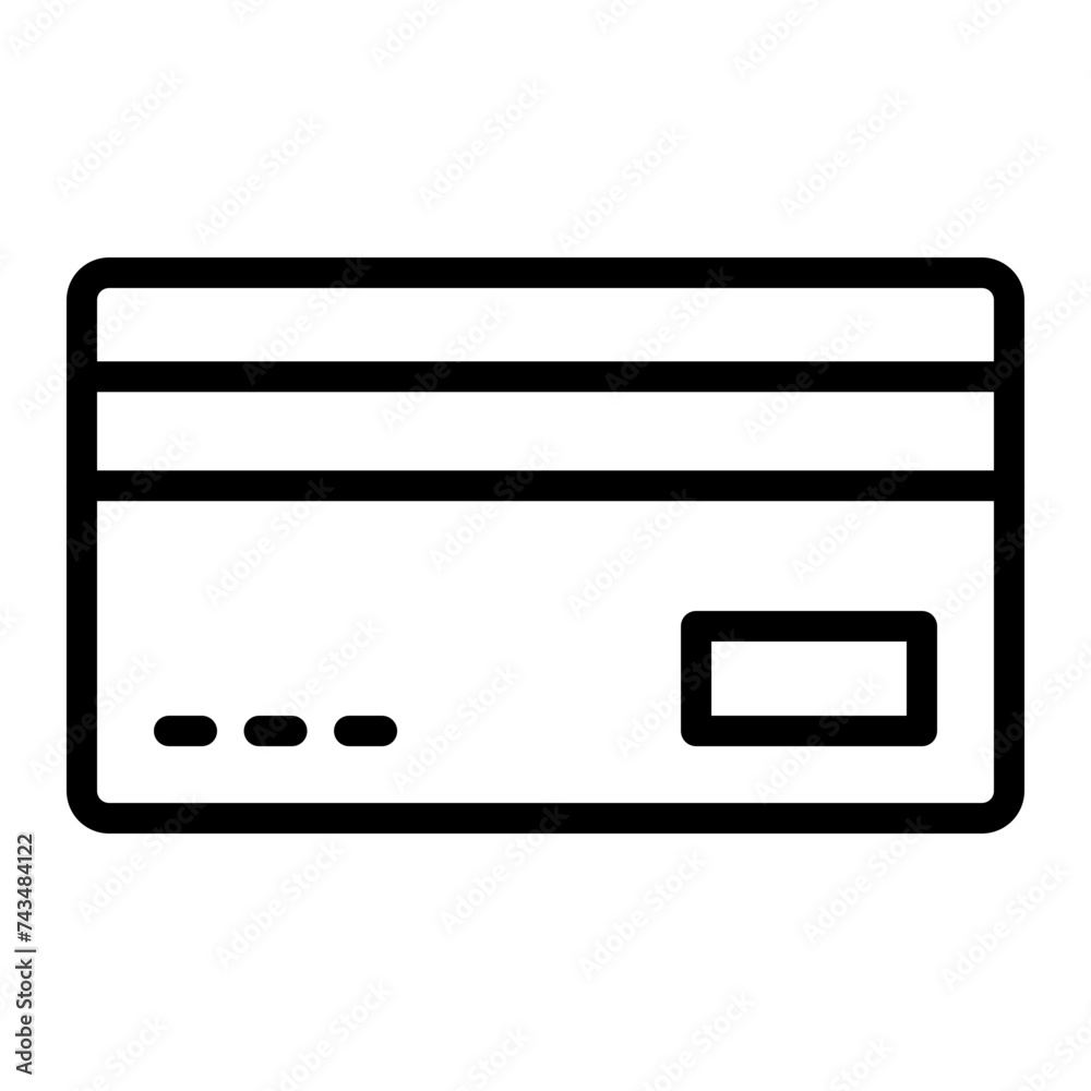 Credit Card Vector Line Icon Design Credit Card Vector Line Icon Design