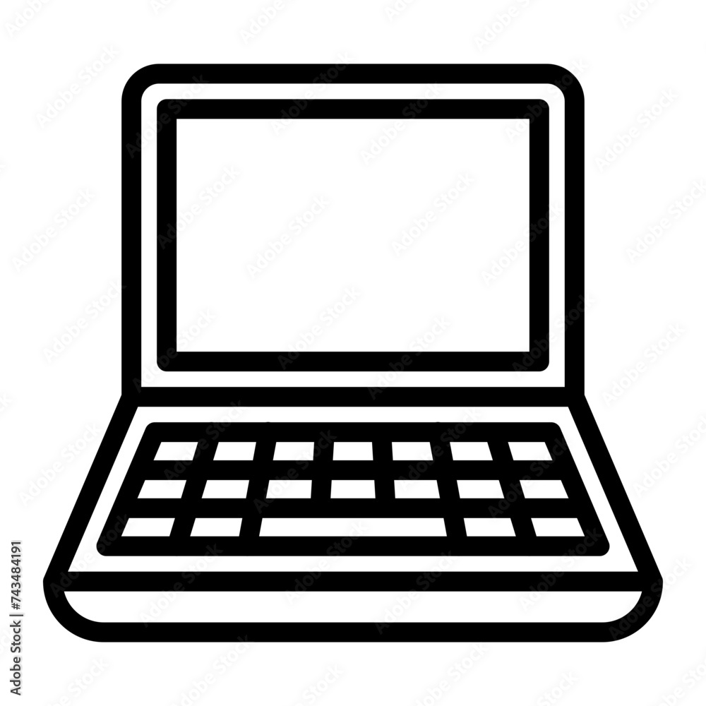 Laptop Vector Line Icon Design Laptop Vector Line Icon Design