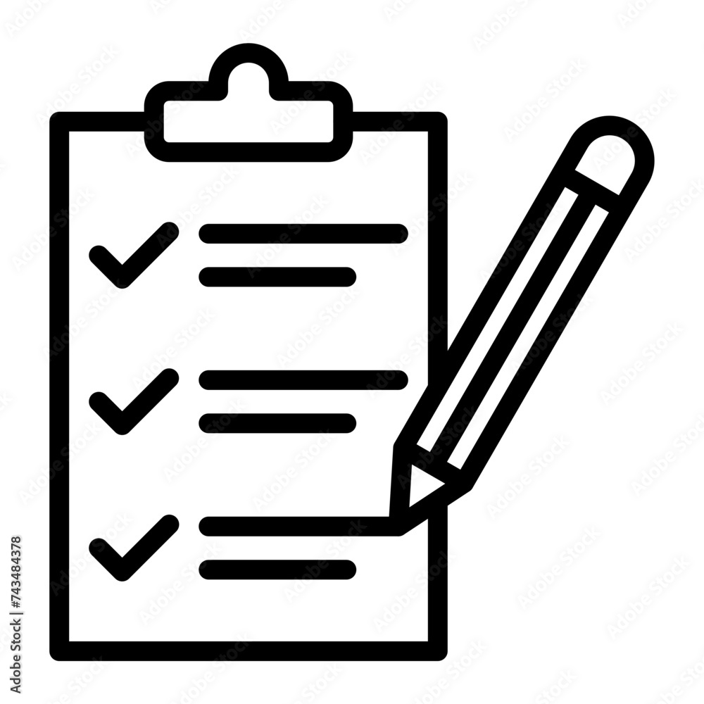 Agenda Vector Line Icon Design Agenda Vector Line Icon Design