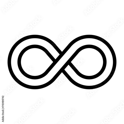 Infinity Vector Line Icon Design