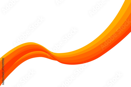 Orange Yellow Wave Element Dynamic Effect Abstract Line Vector. Flow Curve Wavy Waver Flow Swirl Twist Sound Volume Striped Template Motion Movement Business Growth Energy Power Decoration photo