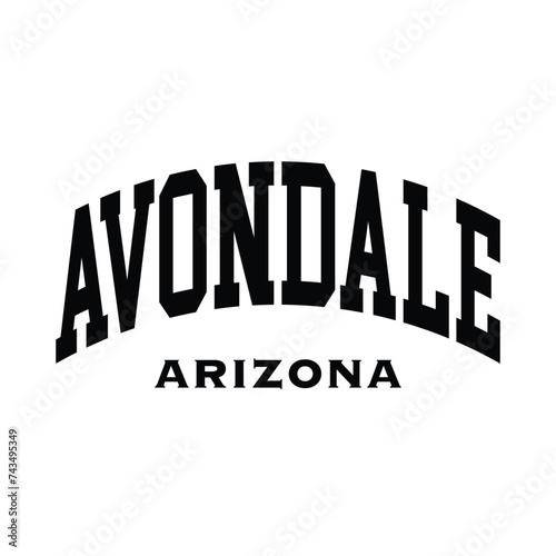 Avondale text effect vector. Editable college t-shirt design printable text effect vector	 photo