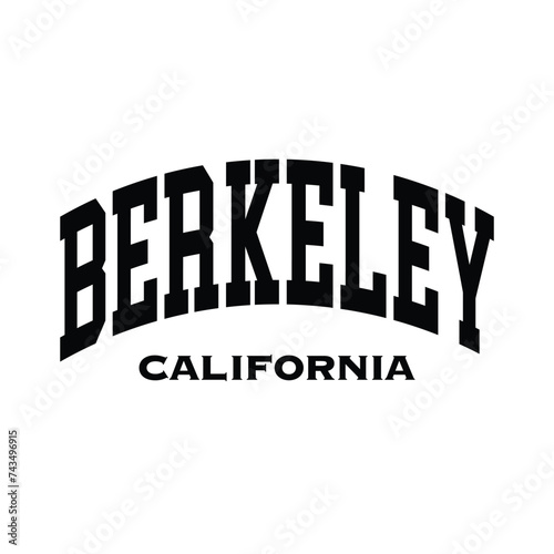 Berkeley text effect vector. Editable college t-shirt design printable text effect vector	 photo