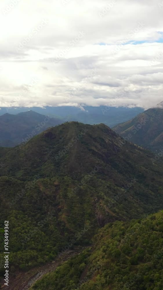 Tropical mountain range and mountain slopes with rainforest. Sri Lanka. Tropical mountain range and mountain slopes with rainforest. Sri Lanka.