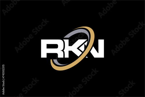 RKN creative letter logo design vector icon illustration