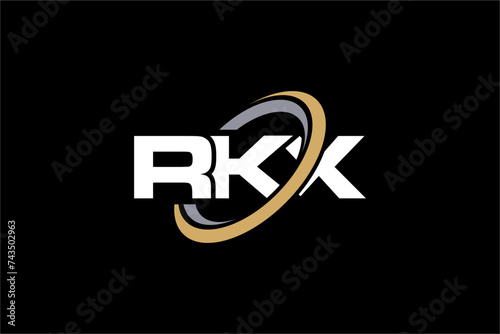 RKX creative letter logo design vector icon illustration