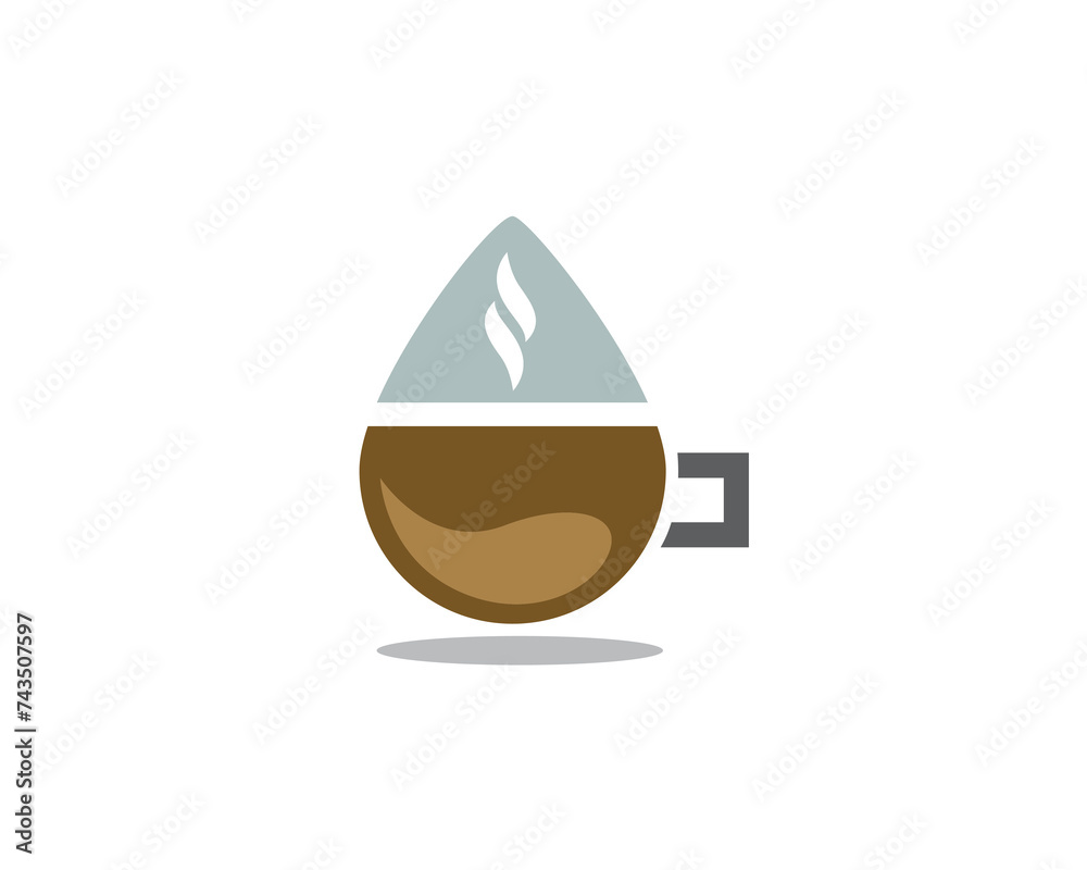 abstract water drop symbol forming cup mug logo icon symbol design template illustration inspiration abstract water drop symbol forming cup mug logo icon symbol design template illustration inspiration