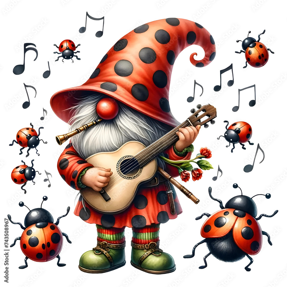 Ladybug Gnome clipart bundle