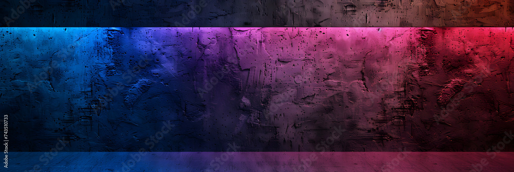 Cement wall with neon light on dark background Cement wall with neon light on dark background
