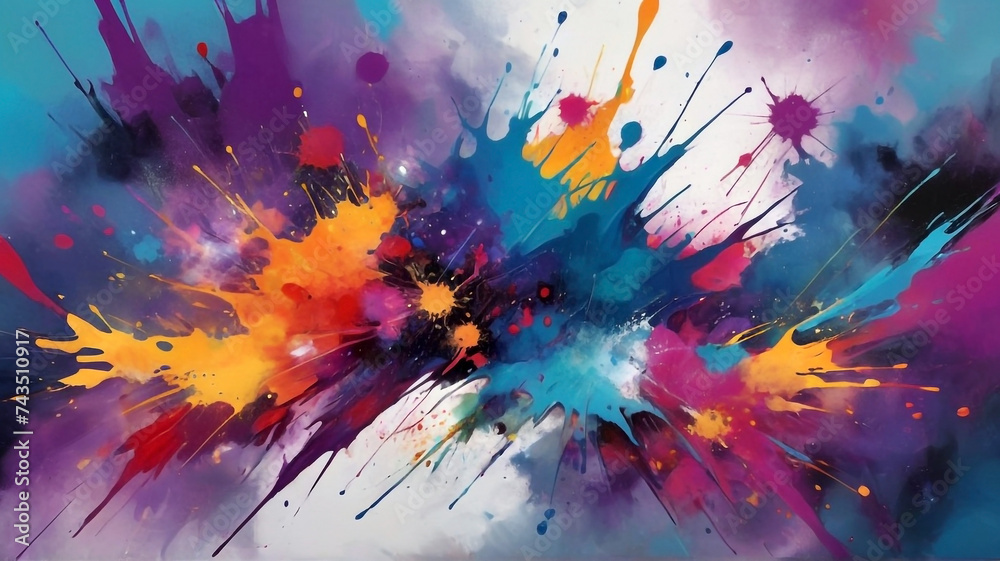 Abstract paint splatters background Abstract paint splatters background