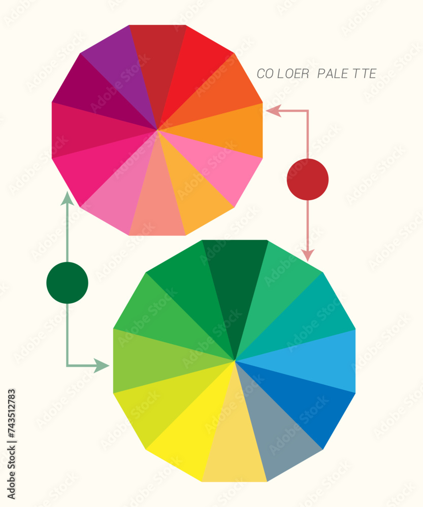 creative colour palette Free vector
