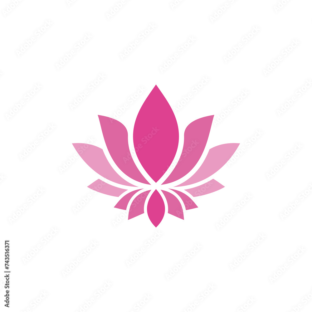 Lotus Flower vector logo design template