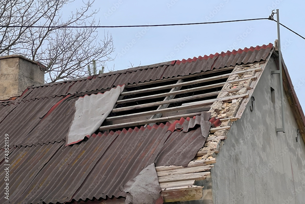 Amidst Bare Trees and Grey Skies Stands an old Building Amidst Bare Trees and Grey Skies Stands an old Building