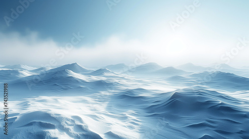 Winter Snow Gradient - Soft, subtle gradient of snow-covered landscapes, blending whites and cool blues to capture the serene cold of winter © Tomasz