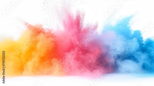 abstract multi color powder explosion